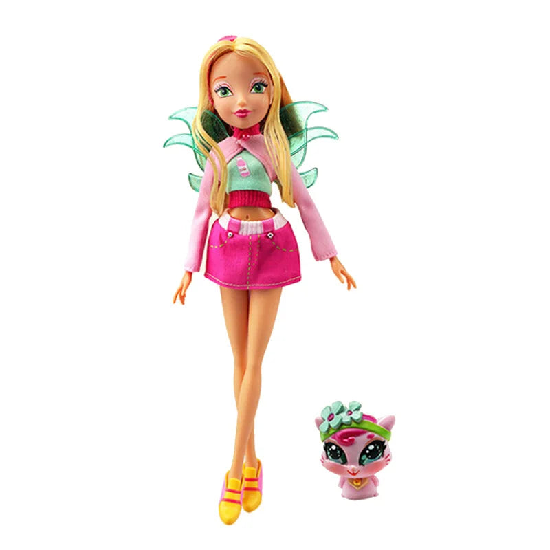 Believix Fairy&Lovix Fairy Rainbow Colorful Girl Doll Action Figures Fairy Bloom Dolls with Classic Toys for Girl Gift