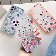 Hand Painted Phone Case For iPhone 17 16 15 X XS XR Flower Shockproof Case For iPhone 16 Plus 13 12 11 14 15 16 Pro MAX Cover