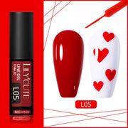 LILYCUTE 5ml Reflective Glitter Liner Gel Nail Polish Superflash Colorful Sparkling Graffiti Painting Stripe Pull Line Nail Gel