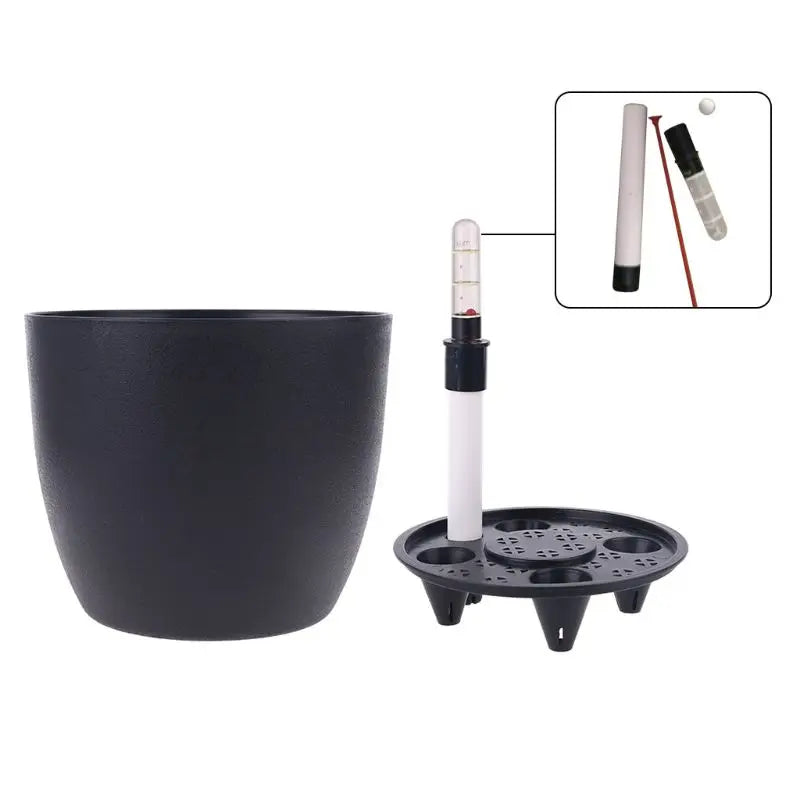PP Self Watering Planters Flower Pots Indoor with Water Level Indicators 6x5'' New Hot