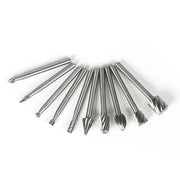 10PCS/Set HSS Rotary Burr Mill Cutter Routing Router Bit  Mini Drill Rotary Tool Accessories Woodworking Metalworking With Box