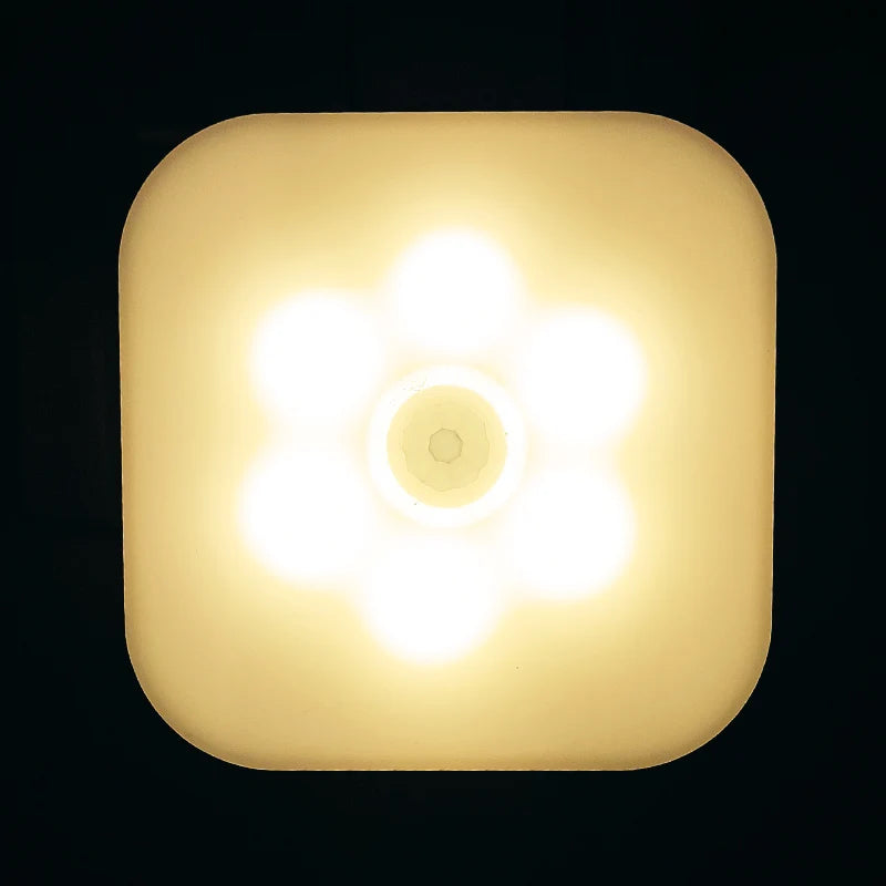 LED Night wall Lamp Light With EU Plug Smart Motion Sensor  Home Staircase Closet Aisle WC Bedside Lamp Hallway Pathway A11