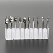 10PCS/Set HSS Rotary Burr Mill Cutter Routing Router Bit  Mini Drill Rotary Tool Accessories Woodworking Metalworking With Box