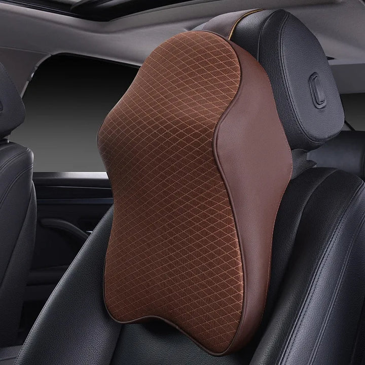 Leather Car Neck Support Pillow