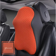3D Spare Car Headrest Pillow Leather Ice Silk Automobile Neck Rest Waist Supports Cushion For Auto Seat Cover Accessories