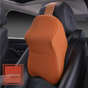 3D Spare Car Headrest Pillow Leather Ice Silk Automobile Neck Rest Waist Supports Cushion For Auto Seat Cover Accessories