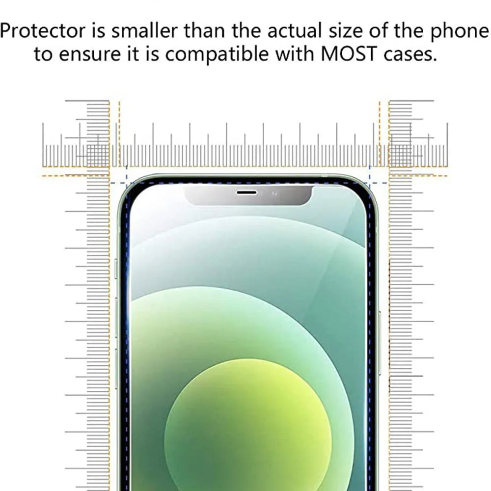 4PCS Protective Glass On For iPhone 17 16 15 14 13 12 11 Pro XR X XS Max Screen Protector For iPhone 7 8 6 Plus 12 13 Mini Glass