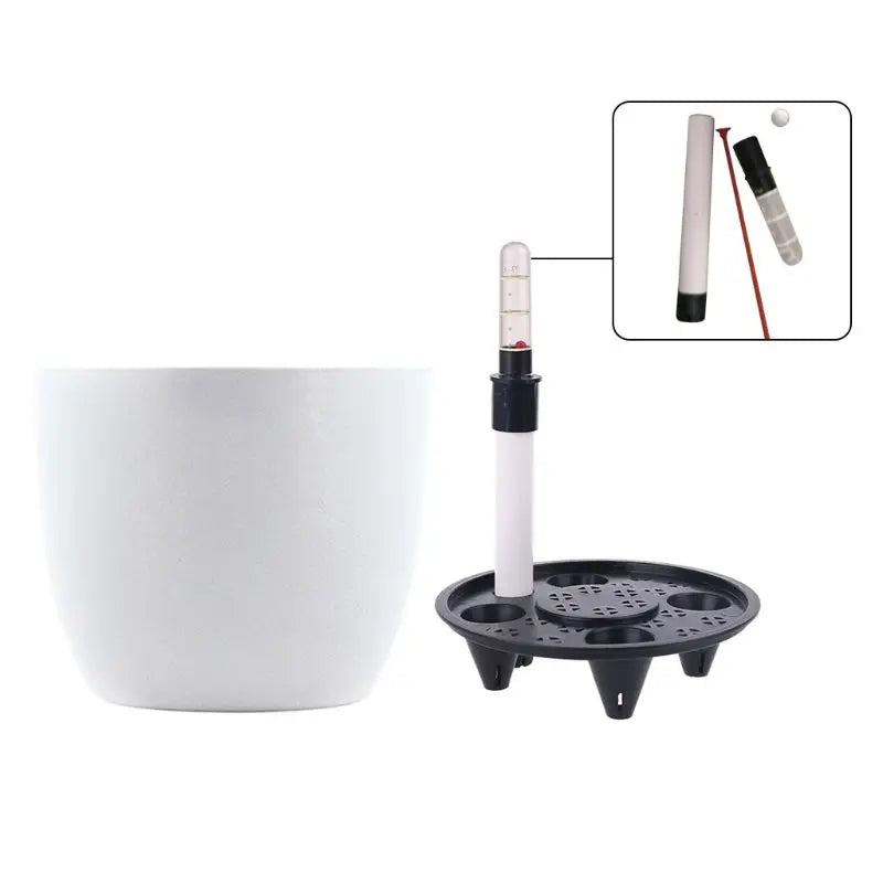 PP Self Watering Planters Flower Pots Indoor with Water Level Indicators 6x5'' New Hot