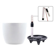 PP Self Watering Planters Flower Pots Indoor with Water Level Indicators 6x5'' New Hot