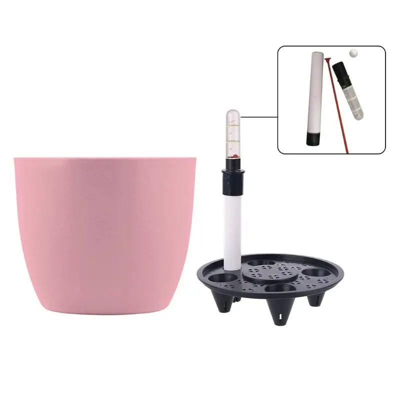 PP Self Watering Planters Flower Pots Indoor with Water Level Indicators 6x5'' New Hot