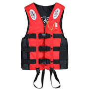 S -XXXL Swimming Boating Life Jacket Skiing Vest Survival Suit Outdoor Polyester Life Jacket for Adult Children with Whistle