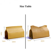 Nodic Environmental PU Leather Napkin Holder Foldable Tissue Box Home Office Waterproof Dustproof Storage Box Sundries Ontainer