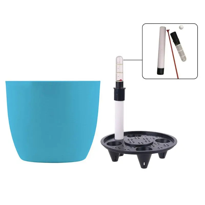 PP Self Watering Planters Flower Pots Indoor with Water Level Indicators 6x5'' New Hot