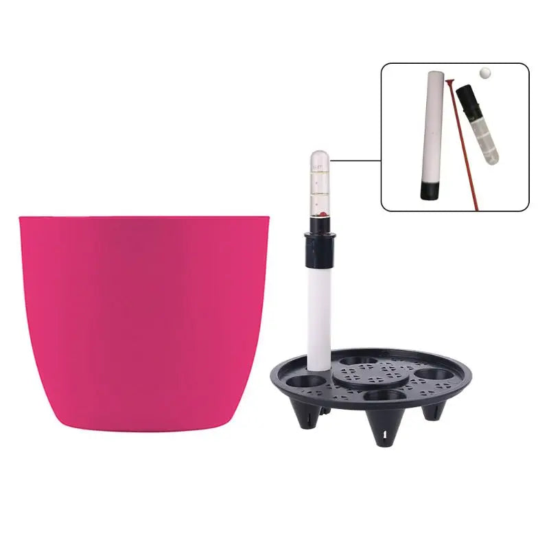 PP Self Watering Planters Flower Pots Indoor with Water Level Indicators 6x5'' New Hot