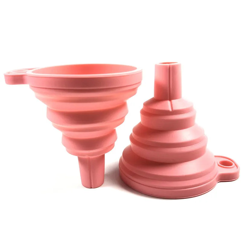 Funnels for Filling Bottles Kitchen Funnel Small Food Grade Silicone Collapsible Funnel for Filling Water Bottle Liquid Powder
