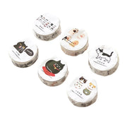 1 Roll Cute Kawaii Adorable Cat Adhesive Paper Washi Tape Masking Tape DIY Scrapbooking Stick Label