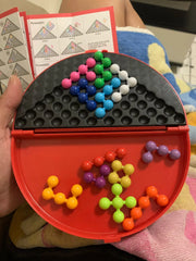 Classic IQ 3D Puzzle Board Game Pyramid Plate with Pearl Beads Children's Logical Thinking Montessori Educational Toy Gift
