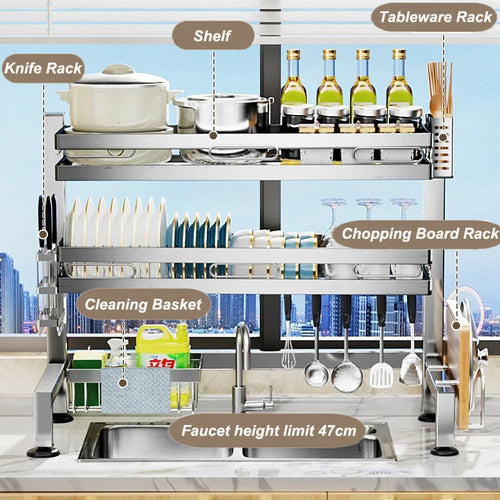 Adjustable Over Sink Storage Rack