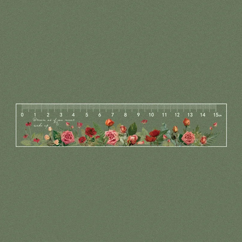 15cm Daisy Rose Ruler Student Flower Rulers Multifunction DIY Drawing Tools Measuring Tool School Office Drawing Supply