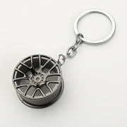 Creative Gear Head Keychain Speed Gearbox Keyring for Car Key Turbo Hub Brake Disc Pendant Shock Absorber Keys Holder Chain Ring