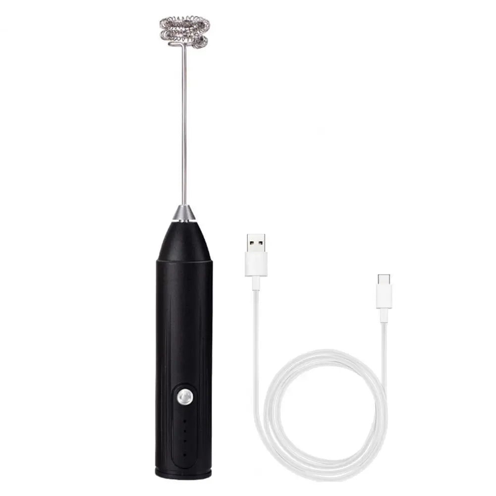 Rechargeable 3-Speed Electric Handheld Food Mixer Kitchen Egg Beater Milk Frother 1 Jam Machine Beverage Coffee Maker