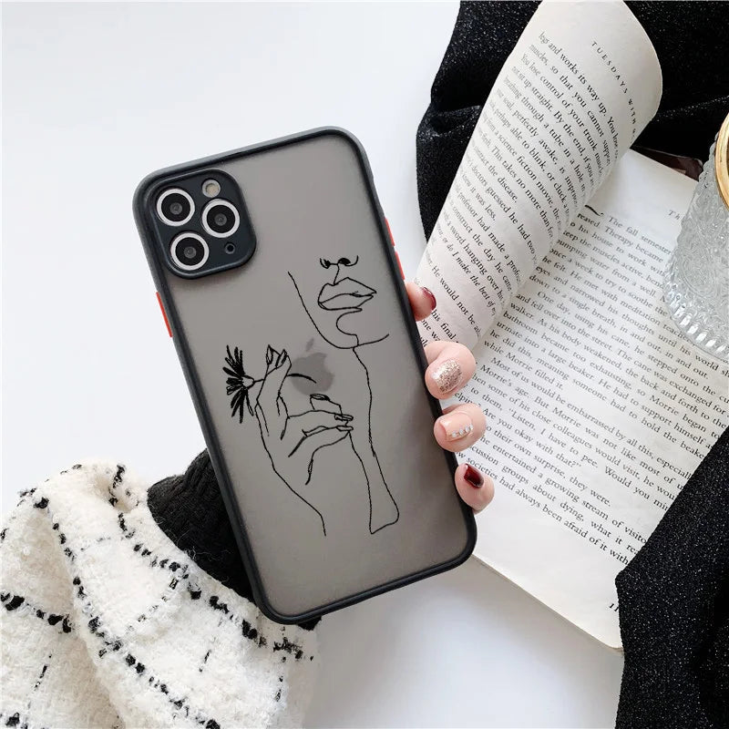 Art Retro Abstract Geometry Phone Case For iPhone 17 15 13 12 Mini 14 X Xs Xr 16 11 Pro Max 15 14 Puls Cute Anti-fall Cover