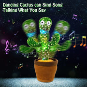 Dancing Cactus Song Speaker Talking Battery Voice Repeat Plush Cactu Dancer Toy Talk Plushie Stuffed Toys For Kids Gift