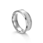 8mm Fashion Stainless Steel Men Jewelry Tungsten Carbide Ring Inlay Meteorite Wedding Bands for Women Jewelry Gifts