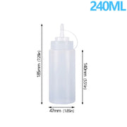 Large Squeeze Condiment Bottles with Nozzles Ketchup BBQ Sauces Olive Oil Bottle Dispenser Squeeze Sauce Bottle Kitchen Gadget