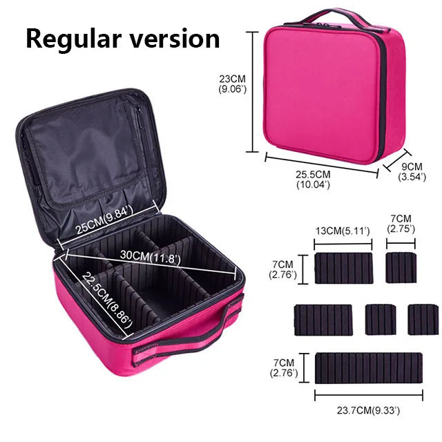 Portable Professional Makeup Case Waterproof Travel Makeup Bag Female Beauty Nail ToolBox For Women Cosmetic Organizer