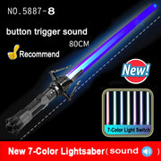New RGB Lightsaber Laser Sword Toys Light Saber 7 Colors Change Kids Soundfonts Force FX FOC Blaster Toys Jedi Laser Sword Gifts