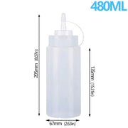 Large Squeeze Condiment Bottles with Nozzles Ketchup BBQ Sauces Olive Oil Bottle Dispenser Squeeze Sauce Bottle Kitchen Gadget
