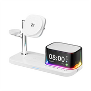 25W Magnetic Wireless Charger Stand Bluetooth Speaker Fast Charging For iPhone Samsung S26 S25/Z Fold 7 Galaxy Watch Ultra 8 7