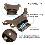 CONTACT'S Genuine Leather Motorcycle Waist Leg Bag Men Hip Bum Pack Leg Side Bag Vintage Outdoor Rider Bag Tactical Travel Bags