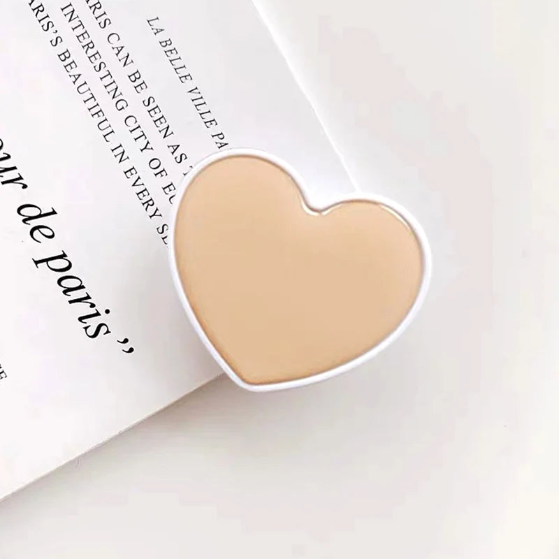 Universal Heart Shaped Phone Socket Holder Finger Grip Bracket Support Telephone for IPhone 15 14 13 Samsung Pocket Socket Stand