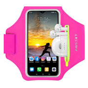 HAISSKY Zipper Pocket Running Sports Armband For iPhone 17 16 15 Pro Max 14 Plus 13 Men Women Outdoor Touch Screen Belt Arm Bags