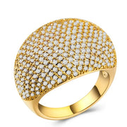 Fashion Square Shape Champagne Big Crystal Designer Hyperbole  Ring for Women Engagement Wedding Stone Rings Whole Sale