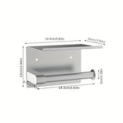 Stainless Steel Bathroom Paper Holder Toilet Roll Holder No Drilling Wall Mount WC Paper Phone Holders Home Paper Towel Holder