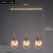 Modern Luxury Metal Chandelier Nordic Creative LED Glass Pendant Lamp Living Room Dining Room Bedside Simple Small Hanging Lamp