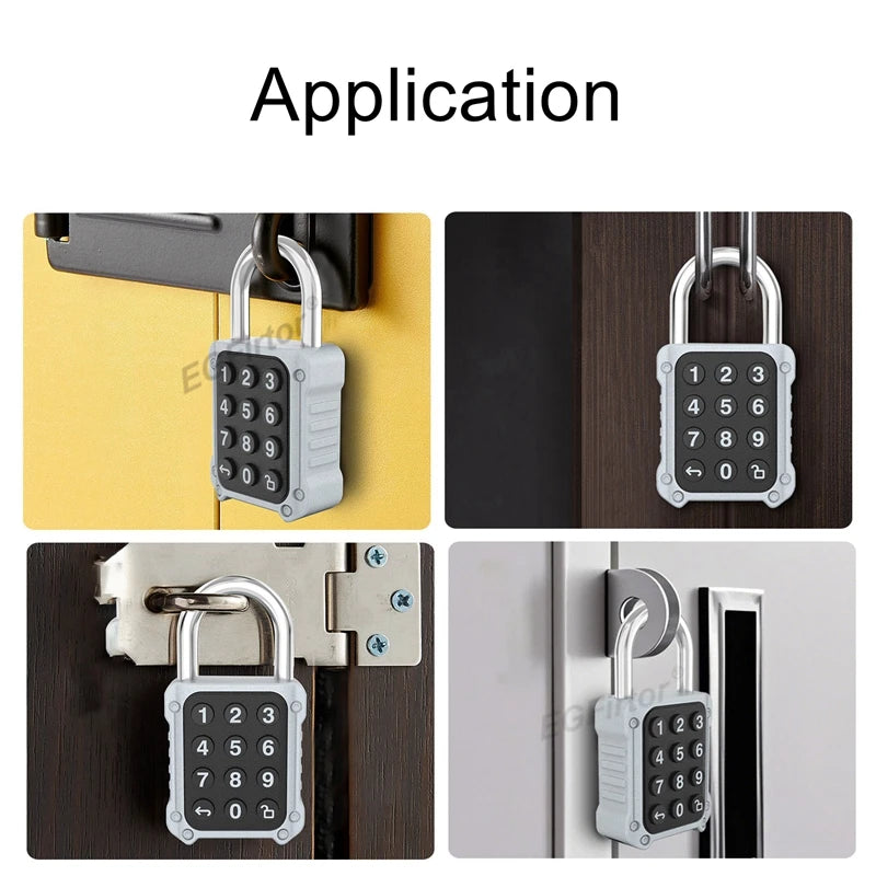 Tuya Bluetooth APP Remote Electronic Smart Padlock Password Door Lock Security Safety Bag Box Drawer