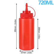 Large Squeeze Condiment Bottles with Nozzles Ketchup BBQ Sauces Olive Oil Bottle Dispenser Squeeze Sauce Bottle Kitchen Gadget