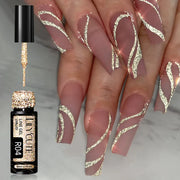 LILYCUTE 5ml Reflective Glitter Liner Gel Nail Polish Superflash Colorful Sparkling Graffiti Painting Stripe Pull Line Nail Gel