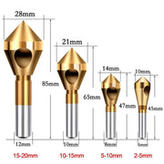 90 Degree Deburring Chamfering Cutter Countersink Drill Bits HSS Titanium Coated Smooth Hole Metal Boring Drill Bit Punch Tool