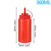 Large Squeeze Condiment Bottles with Nozzles Ketchup BBQ Sauces Olive Oil Bottle Dispenser Squeeze Sauce Bottle Kitchen Gadget