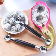 Fruit Spoon Digging Double Headed Stainless Steel Portable Multifunctional Melon Baller Scoop DIY Fruit Platter Ball Tool TMZ