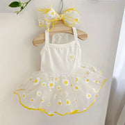 Dog Dress Cute Strawberry Daisy Pattern Skirt Puppy Princess Dresses Chihuahua Yorkie Sweet Skirts Summer Pet Clothes