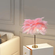 Modern Nordic Ostrich Feather Floor Lamp, Living Room, Dining Bedroom, Study Desk Interior Decoration LED Lighting