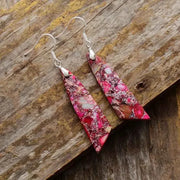 Bohemian Emperor Stone Geometric Pendant Earring Popular Natural Stone Jewelry Earrings for Women Luxury Boho Original earring