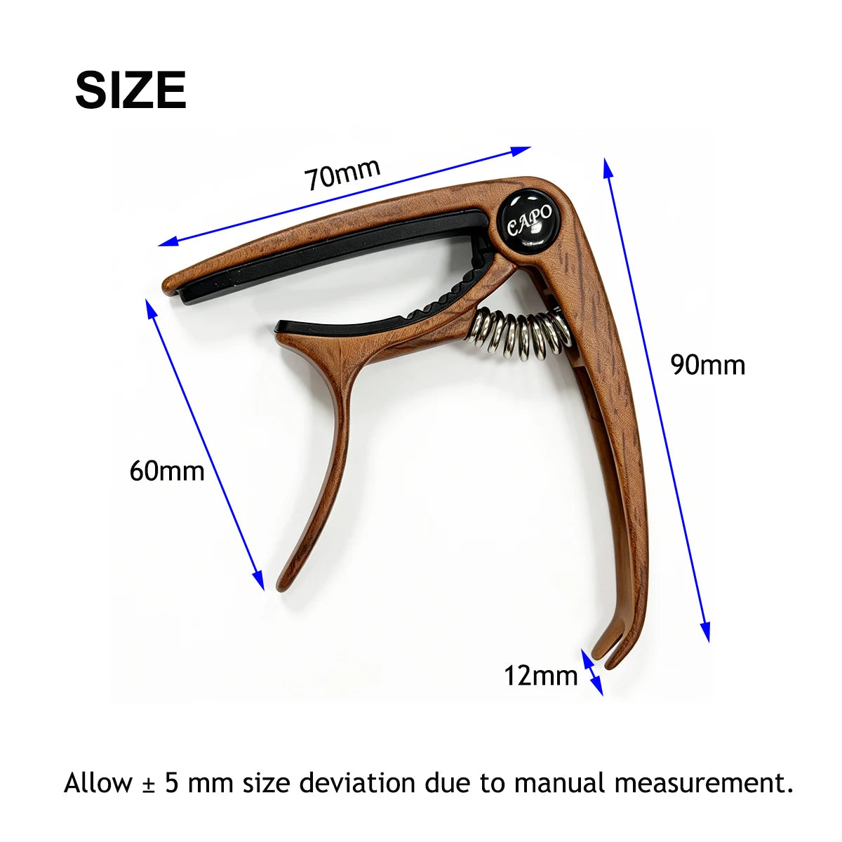 Miwayer Multifunctional Guitar Capo – Built-in Pick Storage & String Pin Remover, Spring Loaded, Silicone Pad, for Guitar/Bass