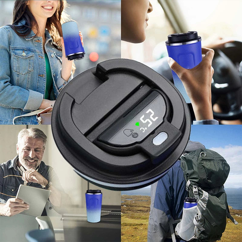 Stainless Steel Tumbler Coffee Mug Smart Travel Thermos Cup Temperature Display Insulated Car Water Cup Portable Vacuum Flasks